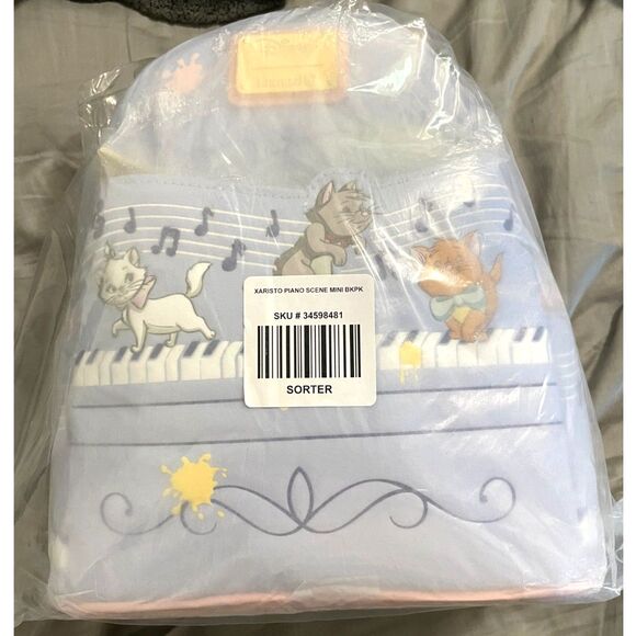Aristocats light blue Piano mini backpack & Zipper Wallet Loungefly Disney main image 11